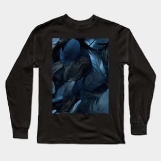 Whispers of Blue Feathers Long Sleeve T-Shirt